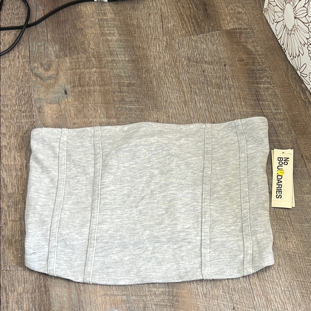 No Boundaries Gray Tube Top
